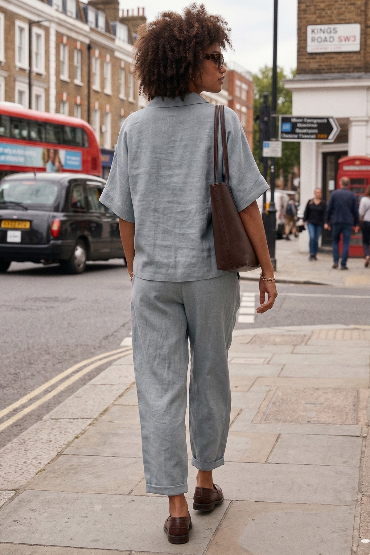 Cement Grey Double Pleated Pant