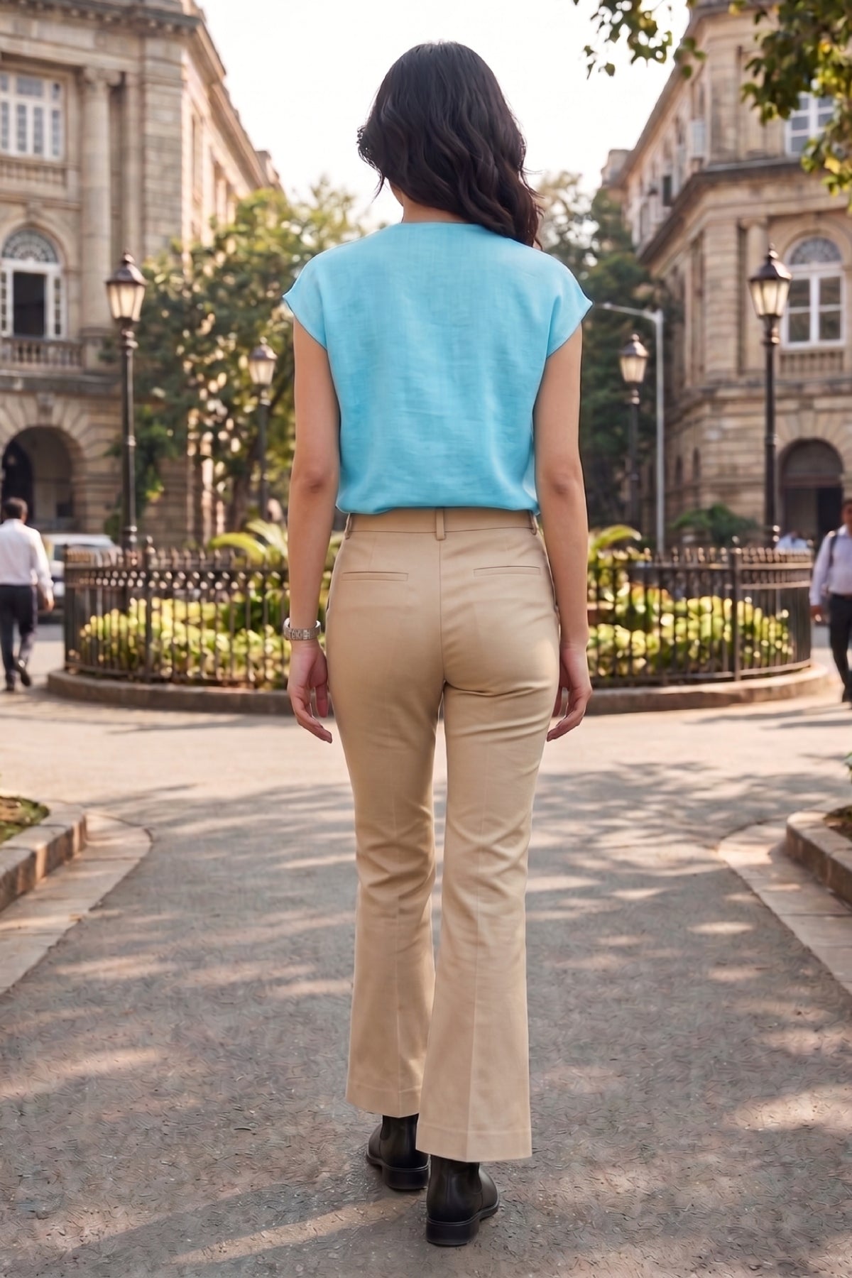 Sky Blue Cotton Buttoned Top