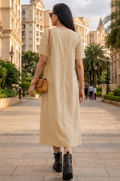 Biscuit Bamboo Cotton Flare Dress