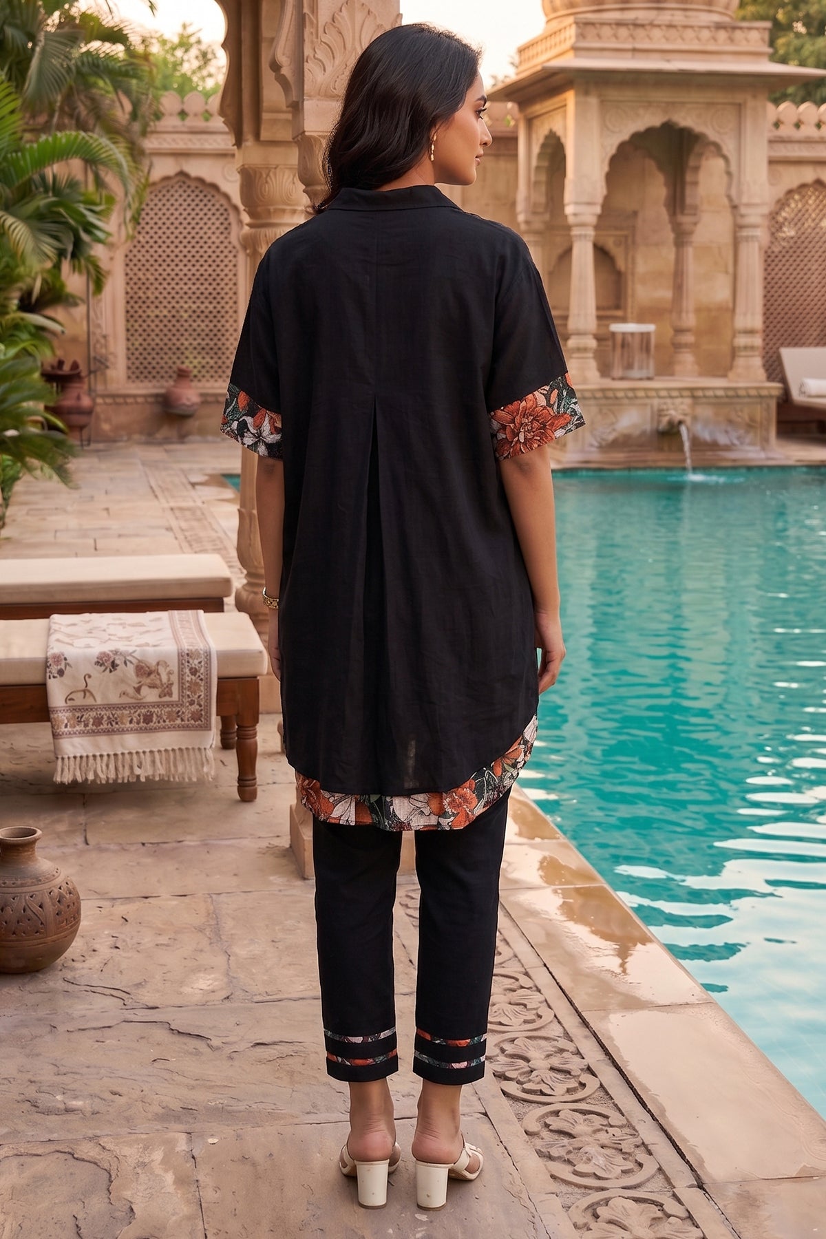 Black Pure Cotton Shirt & Pants
