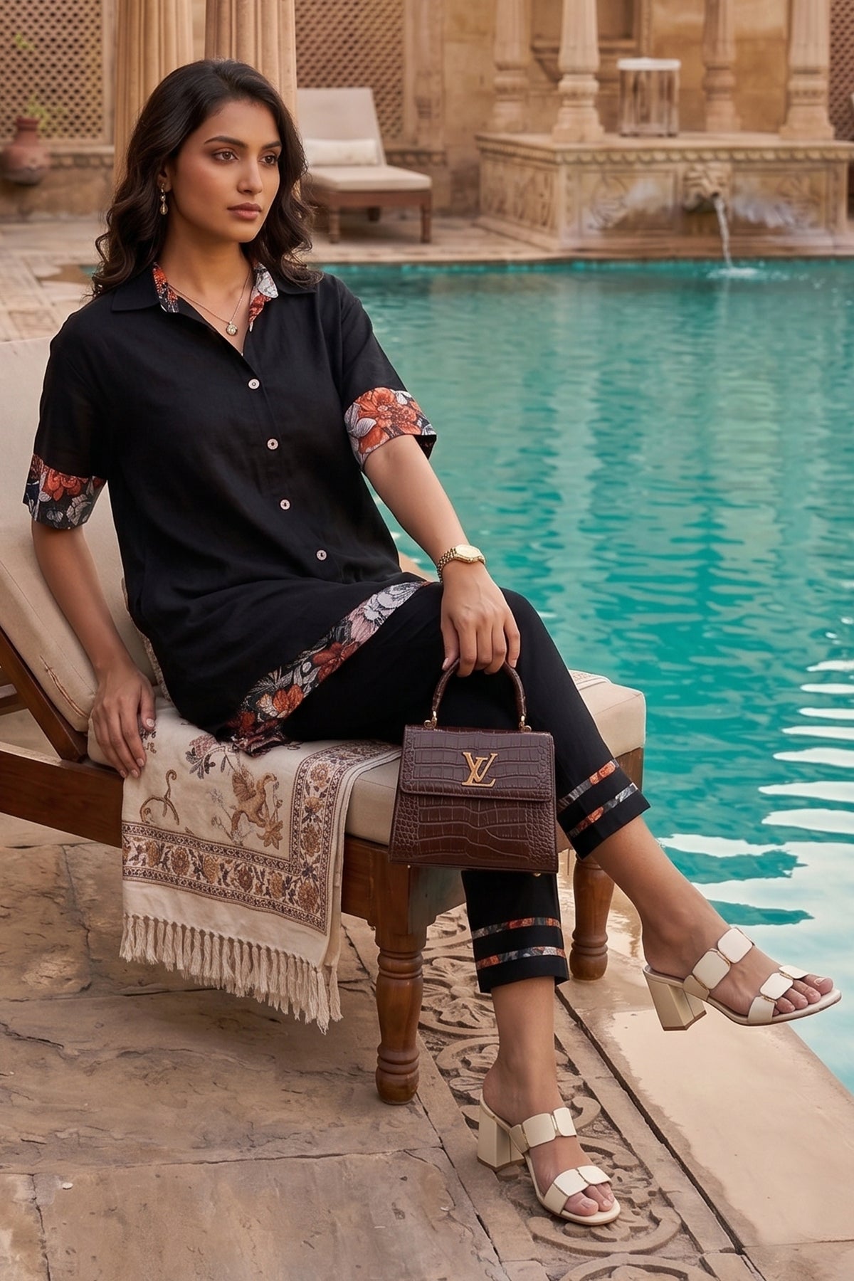 Black Pure Cotton Shirt & Pants
