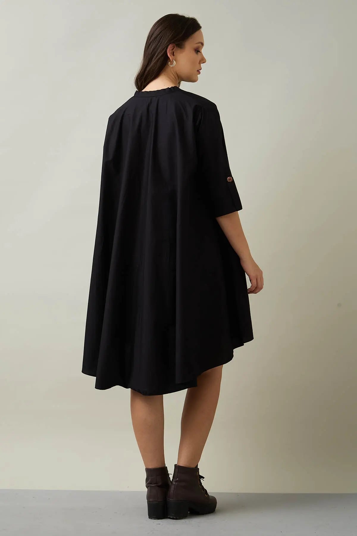Black Cotton Oversized Dress SNEHA B