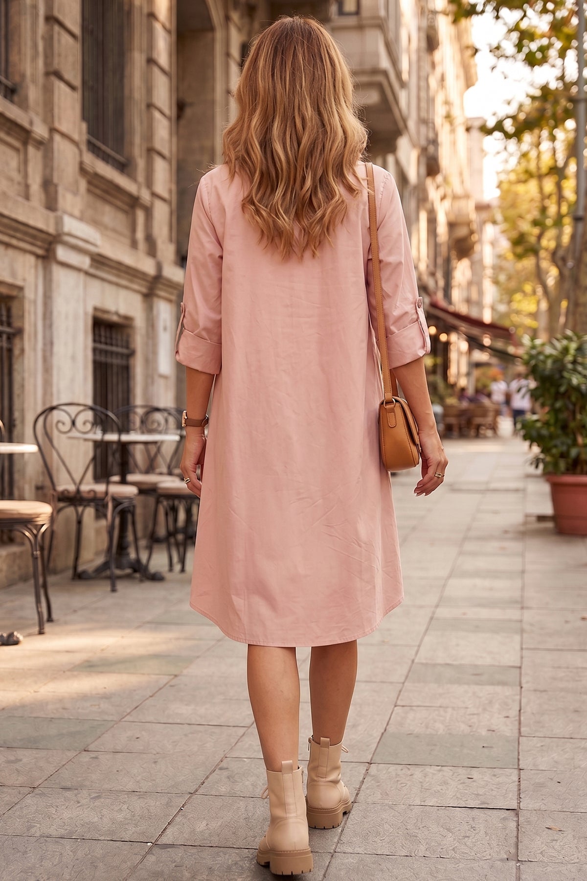 Blush Cotton Oversized Dress