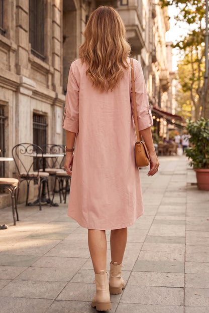 Blush Cotton Oversized Dress