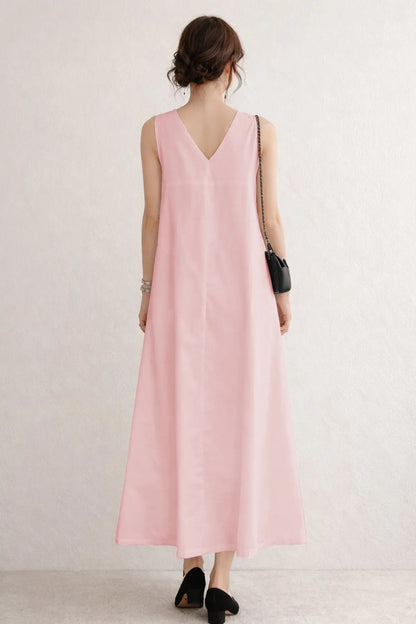 Blush A-Line Cotton Maxi Dress SNEHA B