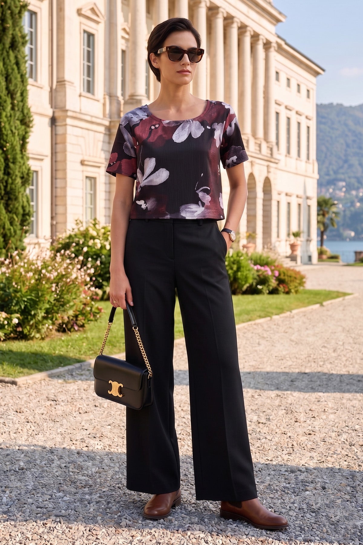 Floral Blooming Print Crop Top