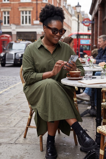 Military Cotton Cambric Dress