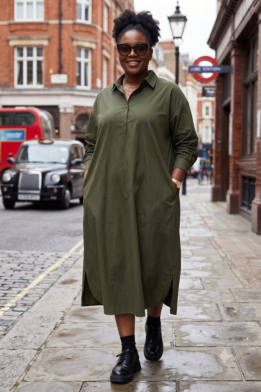 Military Cotton Cambric Dress