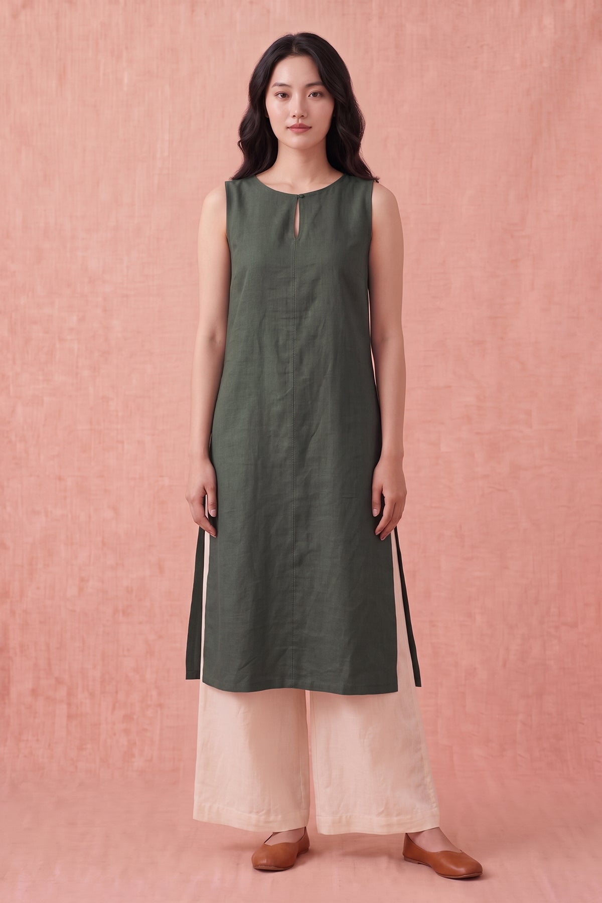 Mineral Cotton Linen Kurta Set