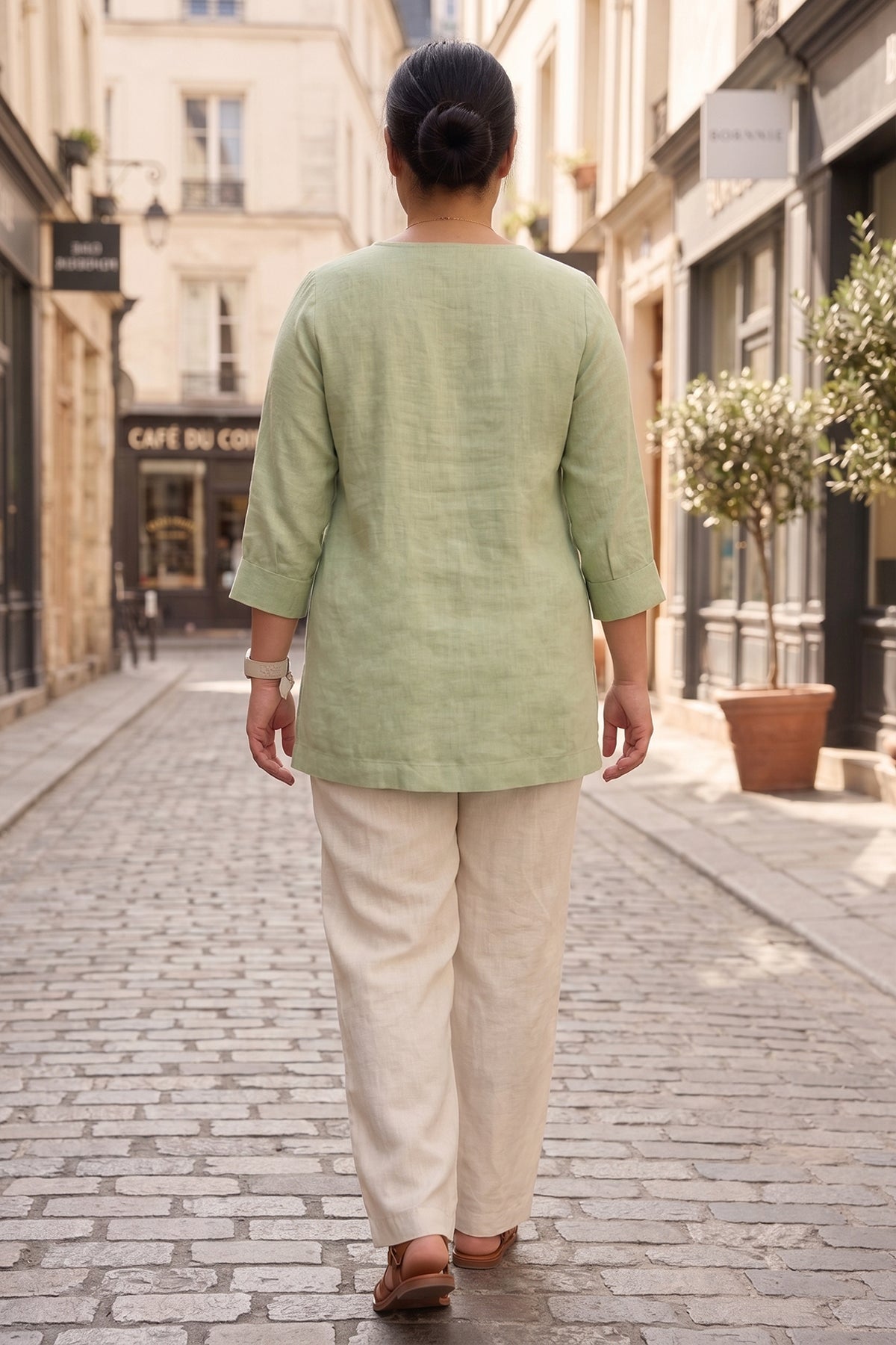 Pista Linen Blend Short Tunic