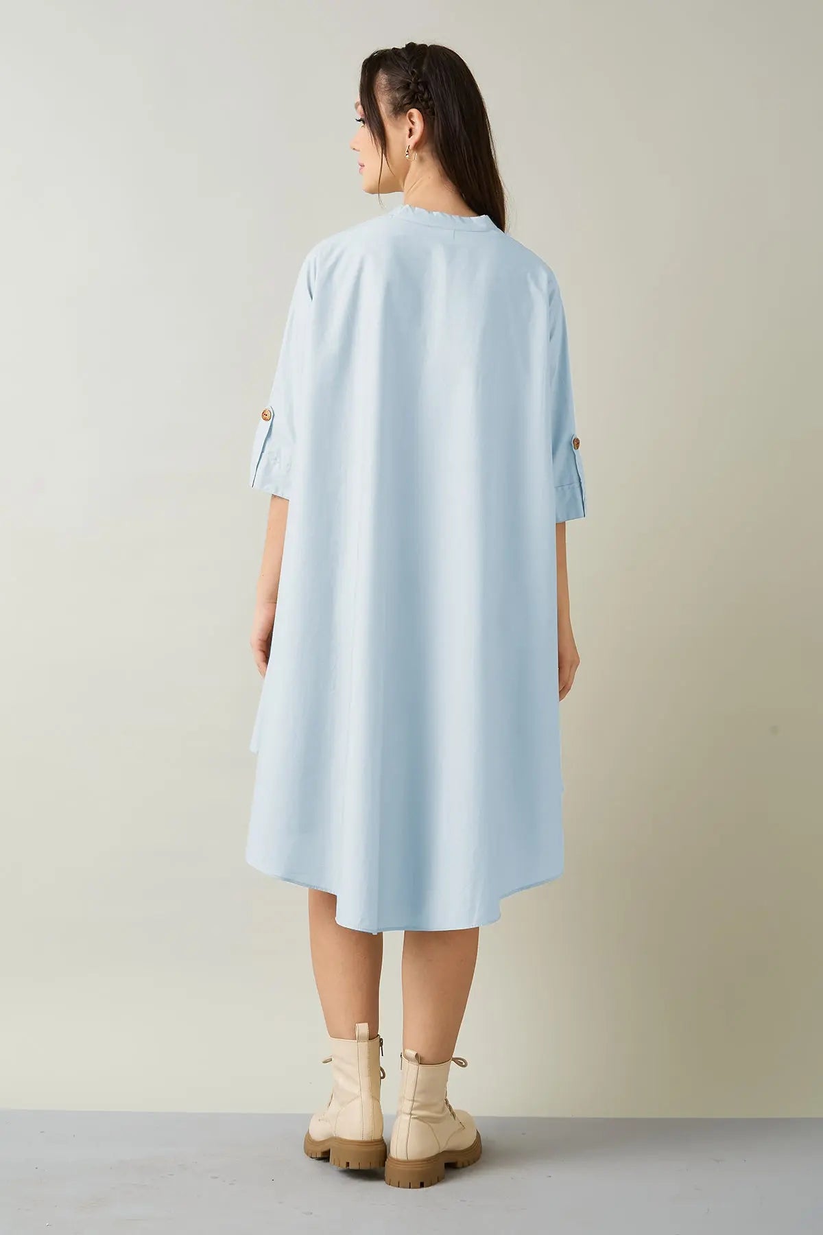 Powder Blue Cotton Relax Dress SNEHA B