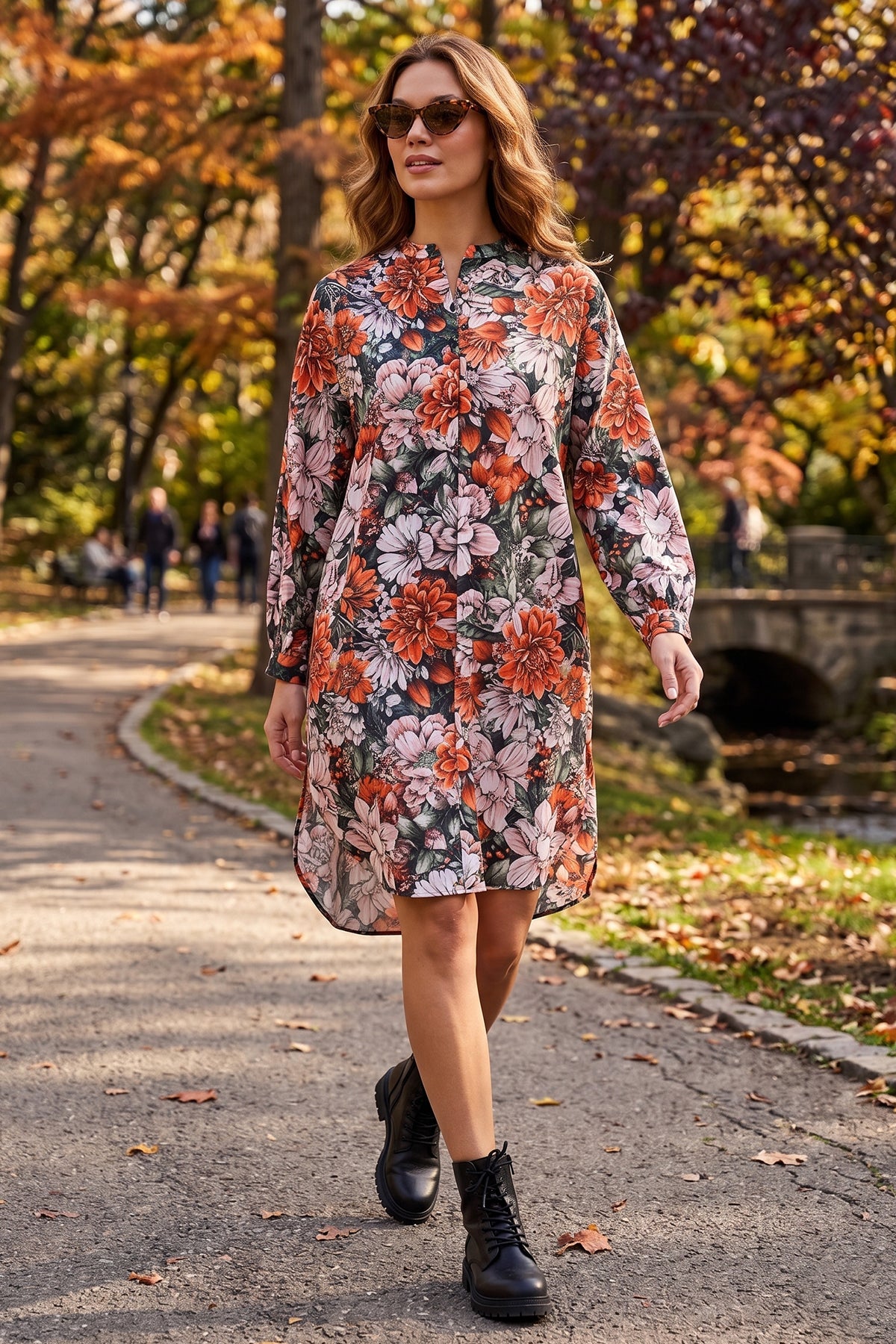 Printed Cotton Oversized Dress