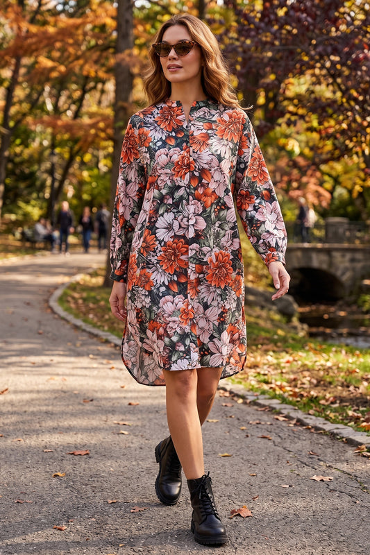 Printed Cotton Oversized Dress