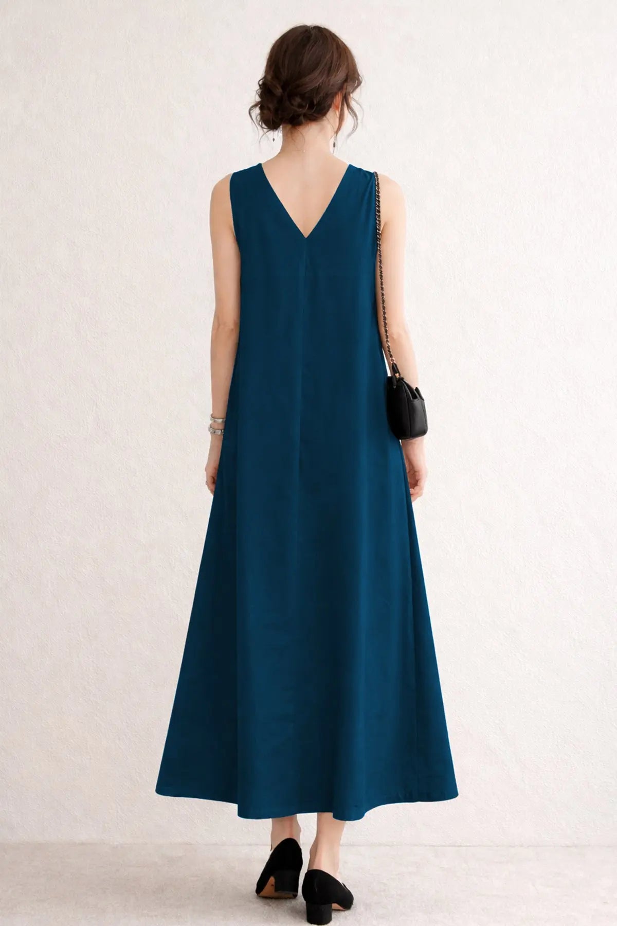 Teal A-Line Cotton Maxi Dress SNEHA B