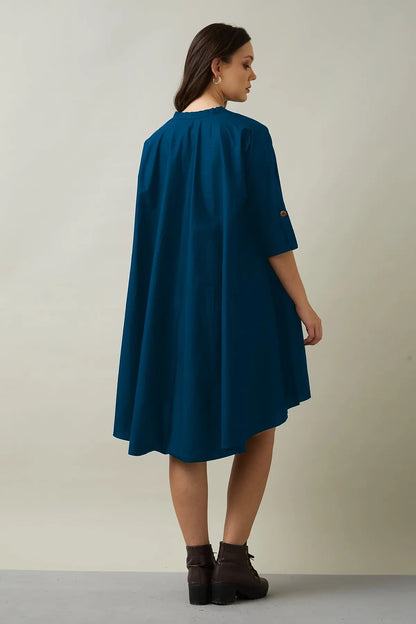 Teal Blue Cotton Oversize Dress SNEHA B