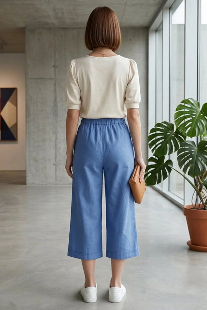 Veri Peri Cotton Linen Flare Pant SNEHA B