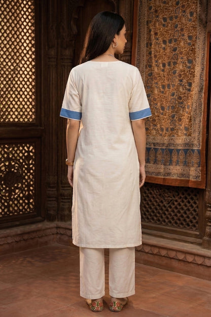 White Embroidered Kurta & Pant
